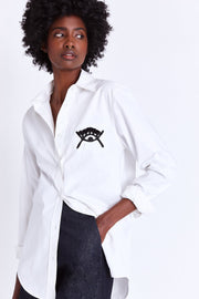 boyfriend shirt - abode santann embroidery - Asantii