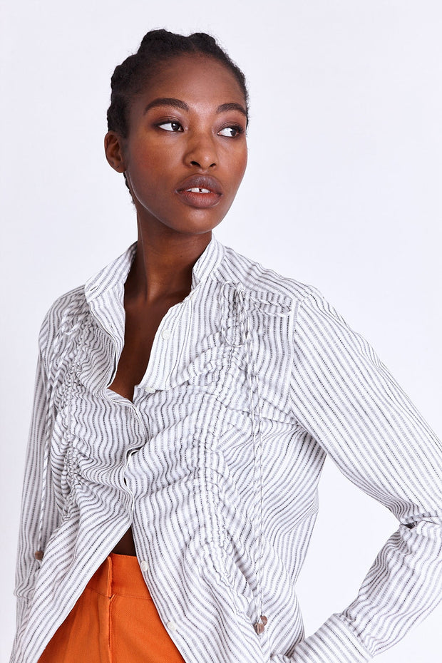 drawstring fitted shirt - Asantii