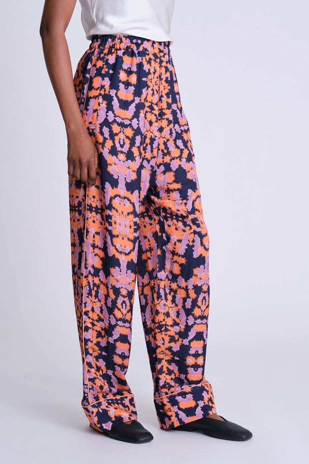 Elasticated Waist Trousers - Abstract Sunset - Asantii