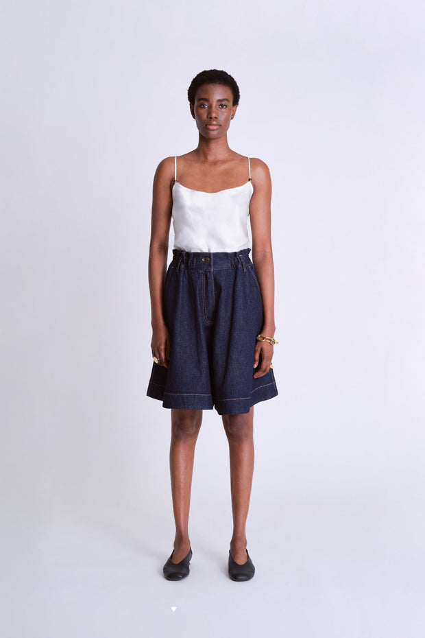 elasticated wide leg shorts - Asantii