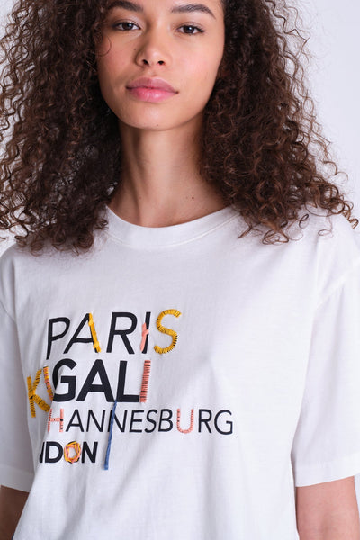 Embroidered T-shirt Paris - Kigali - Asantii