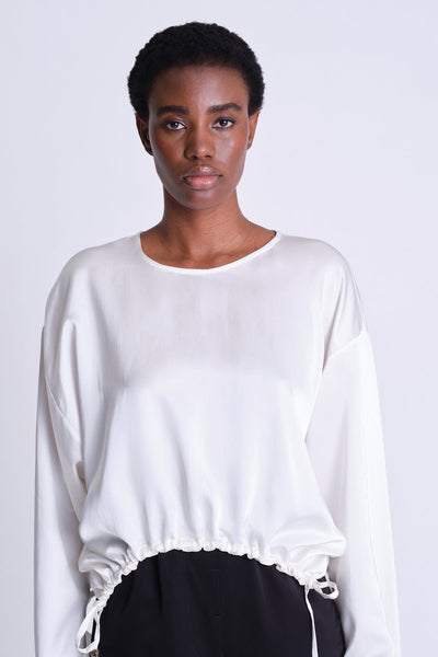 Ruched Drawstring Blouse - Asantii