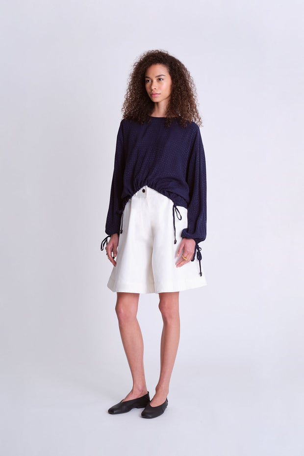 Ruched Drawstring Blouse - Asantii