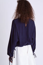 Ruched Drawstring Blouse - Asantii