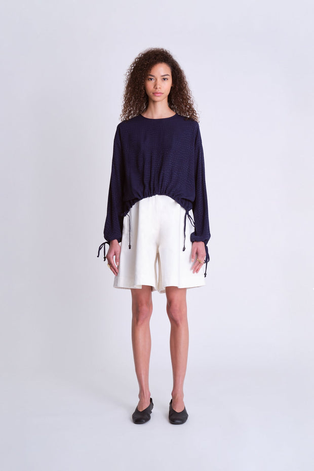 Ruched Drawstring Blouse - Asantii