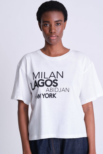 T-shirt Milan - Lagos - Abidjan - New York - Asantii