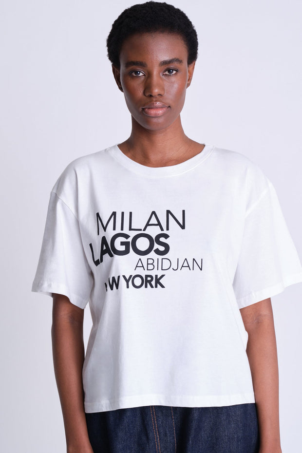 T-shirt Milan - Lagos - Abidjan - New York - Asantii