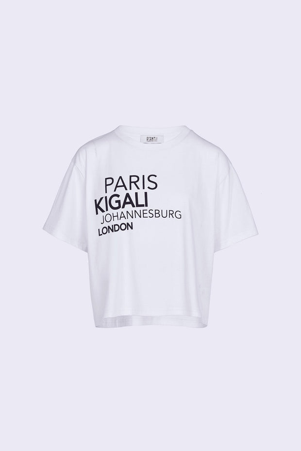 T-shirt Paris - Kigali - Jo.burg - London - Asantii