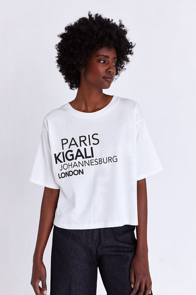 T-shirt Paris - Kigali - Jo.burg - London - Asantii