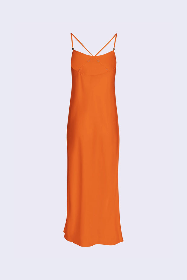 Twist Strap Cami Dress - Apricot - Asantii