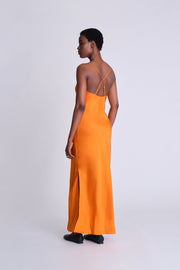 Twist Strap Cami Dress - Apricot - Asantii