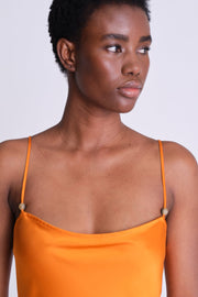 Twist Strap Cami Dress - Apricot - Asantii